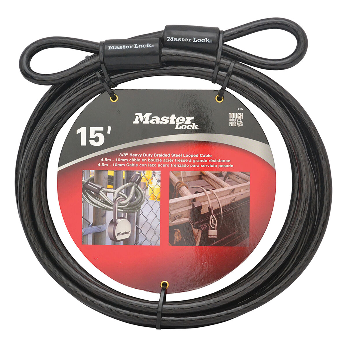 Master Lock Cable Lock Braid 4.6m X 10mm, , scaau_hi-res