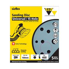 SIA Abrasives 150mm Wet & Dry Sanding Disc, 1948 Series, 8 Hole, 400 Grit, 5 Pack, , scaau_hi-res