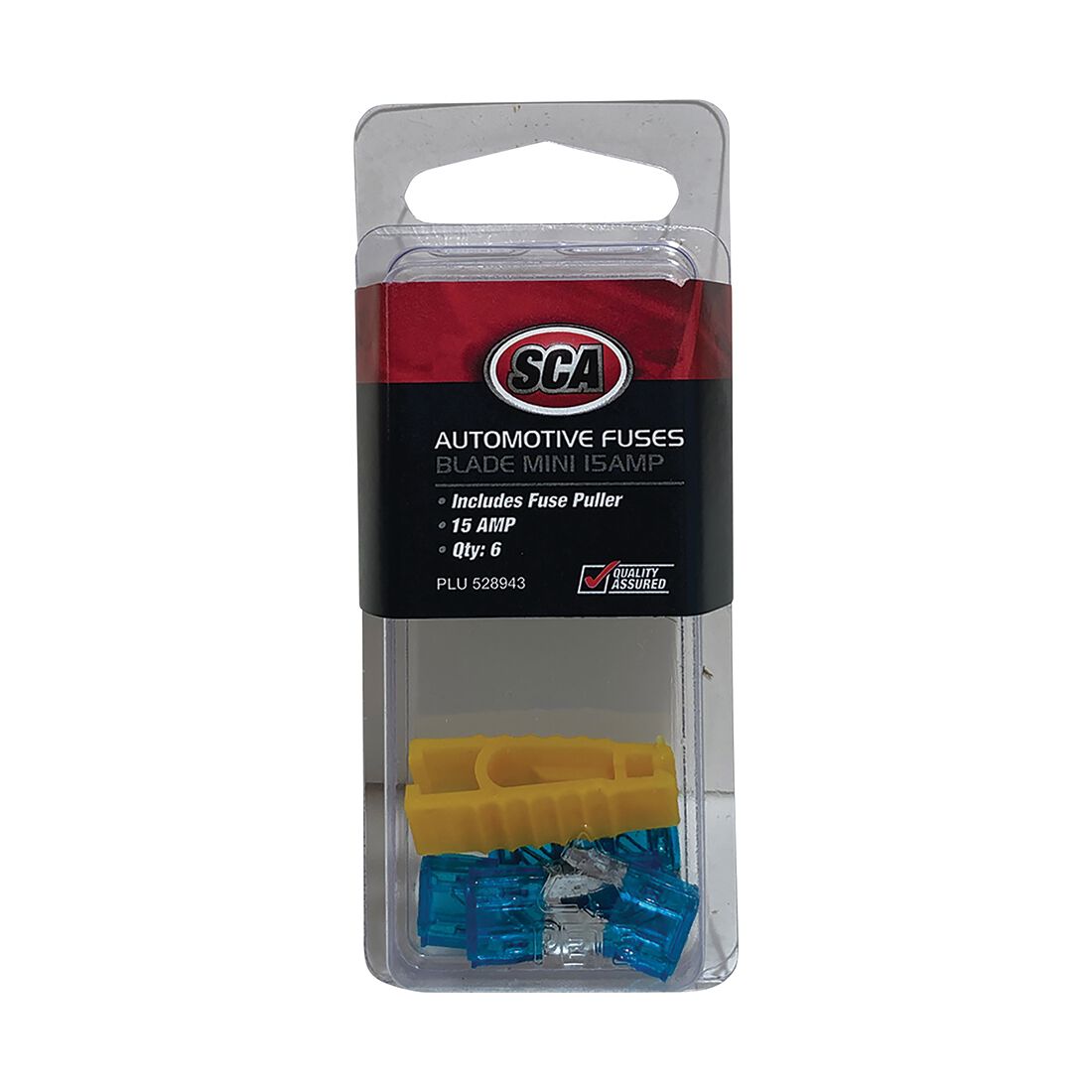 SCA Automotive Fuses - Mini Blade, 15 Amp, 6 Piece, , scaau_hi-res