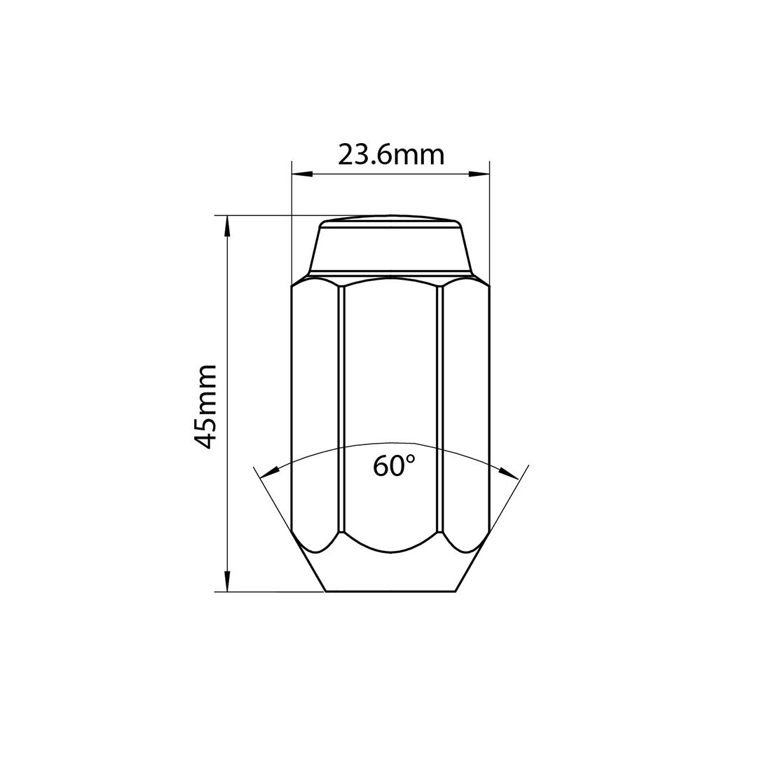 Tridon Wheel Nuts 1/2-20 TPI. Tapered Seat. 21mm Hex. Chrome Finish, , scaau_hi-res