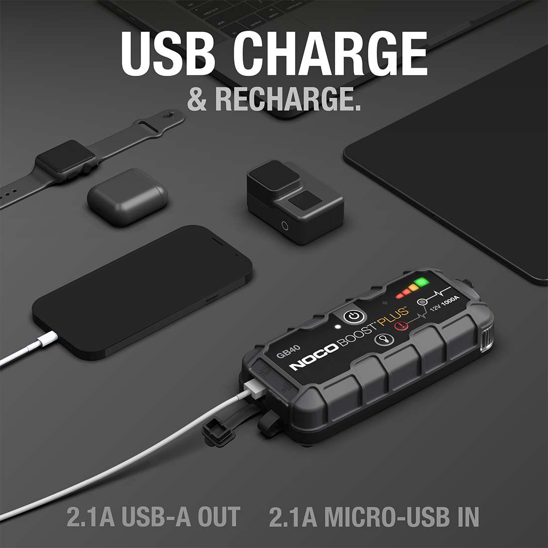 NOCO Boost Plus Lithium Jump Starter 12V 1000 Amp, , scaau_hi-res
