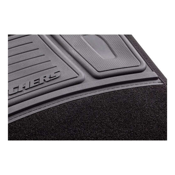 Skechers Carpet Floor Mats Black Front & Rear Set, , scaau_hi-res