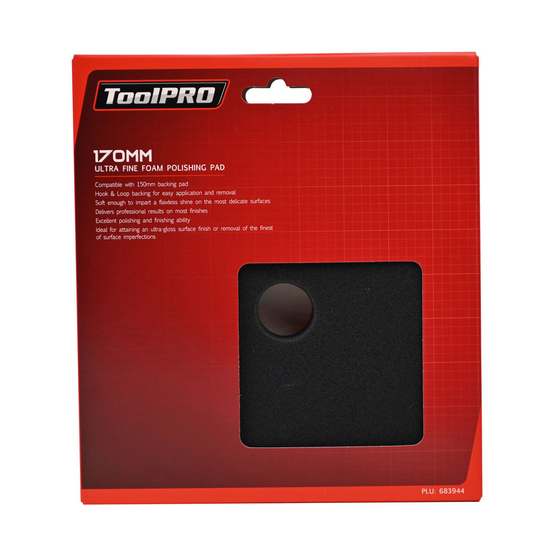 ToolPRO 170mm Ultra Fine Foam Polishing Pad Black, , scaau_hi-res