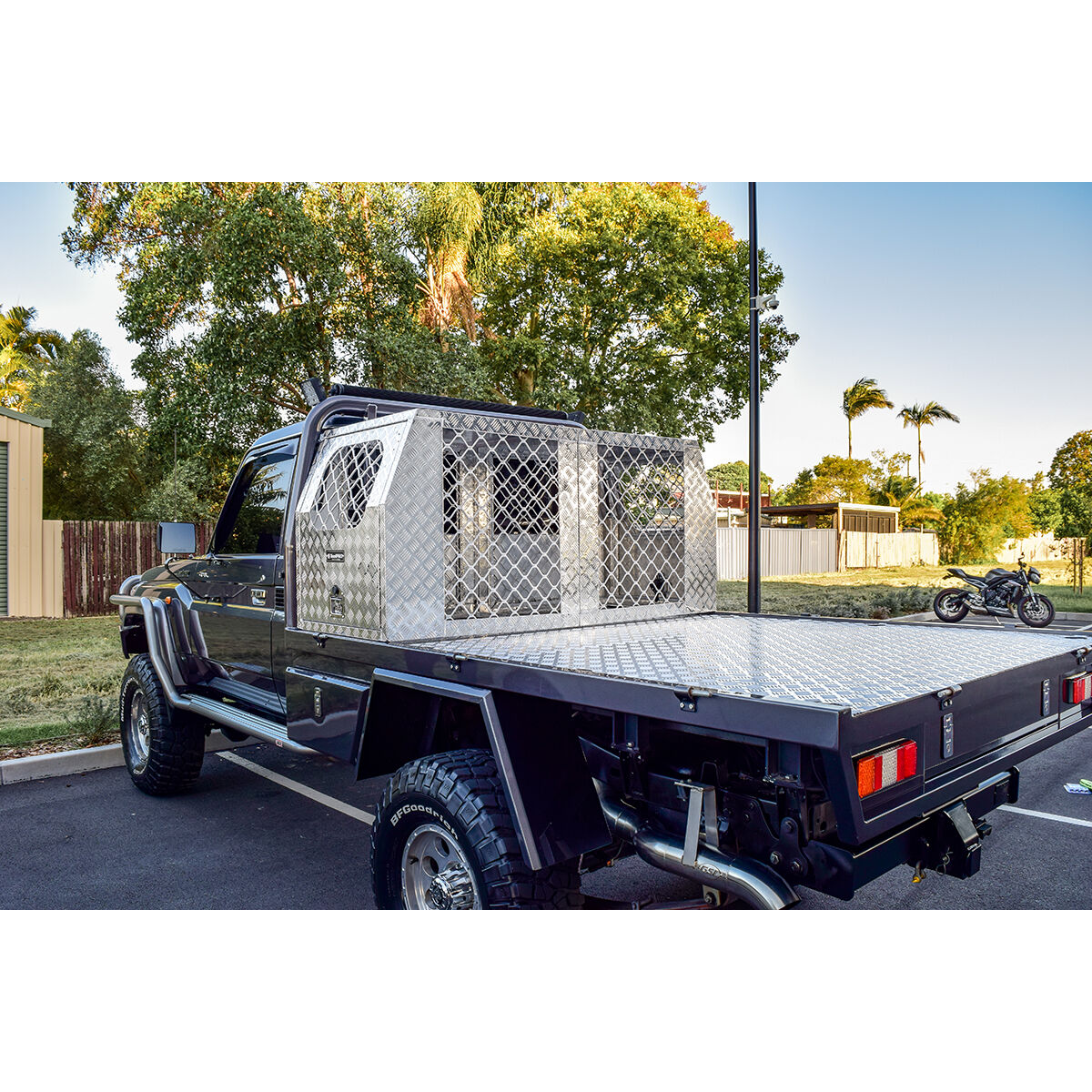 ToolPRO Dog Box - Modular, Aluminium Checker Plate, , scaau_hi-res