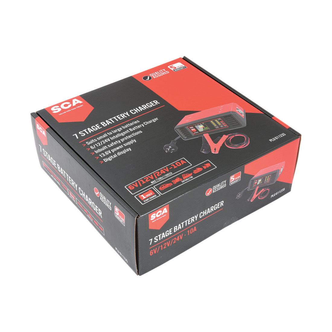 SCA 7 Stage Battery Charger 6V/12V/24V 10 Amp, , scaau_hi-res