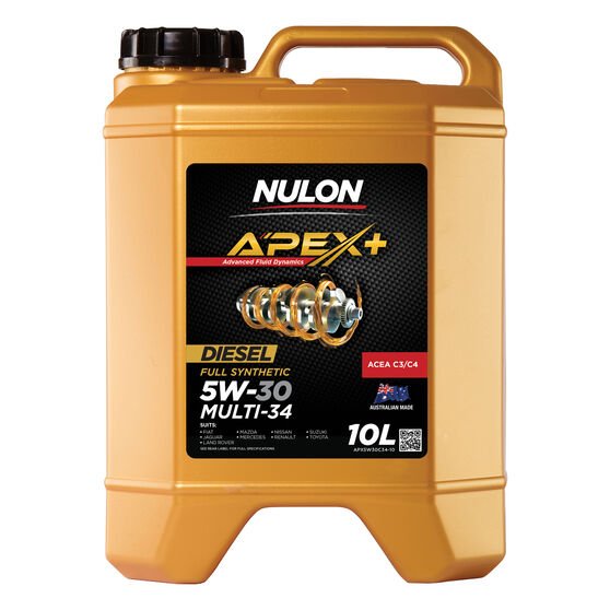 Nulon APEX+ 5W-30 MULTI-34 Engine Oil 10 Litre, , scaau_hi-res