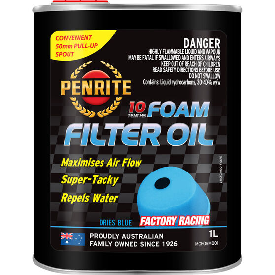 Penrite  Foam Filter Oil - 1 Litre, , scaau_hi-res