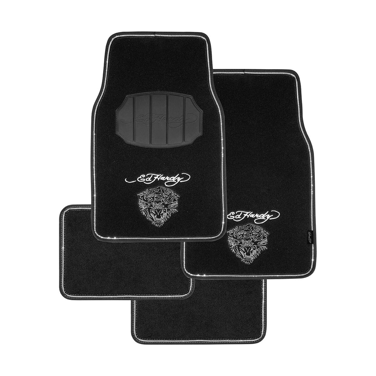 Floor Mats Ed Hardy Tiger Bling Carpet 4pk, , scaau_hi-res