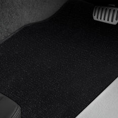 SCA Plush Floor Mats Carpet Black/Silver Thread Set of 4, , scaau_hi-res