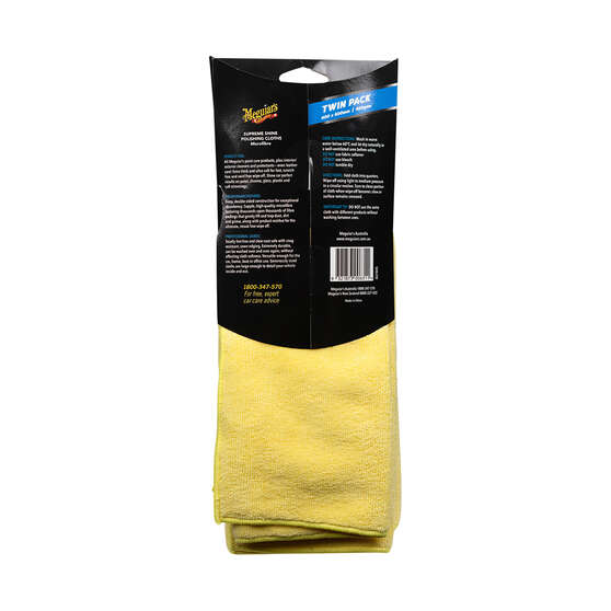 Meguiar's Supreme Shine Polishing Cloths Twin Pack, , scaau_hi-res