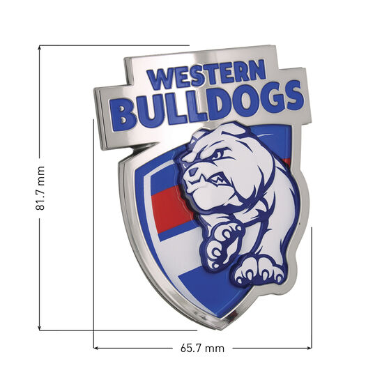 Western Bulldogs Afl Supporter Logo 3d Chrome Finish Supercheap Auto