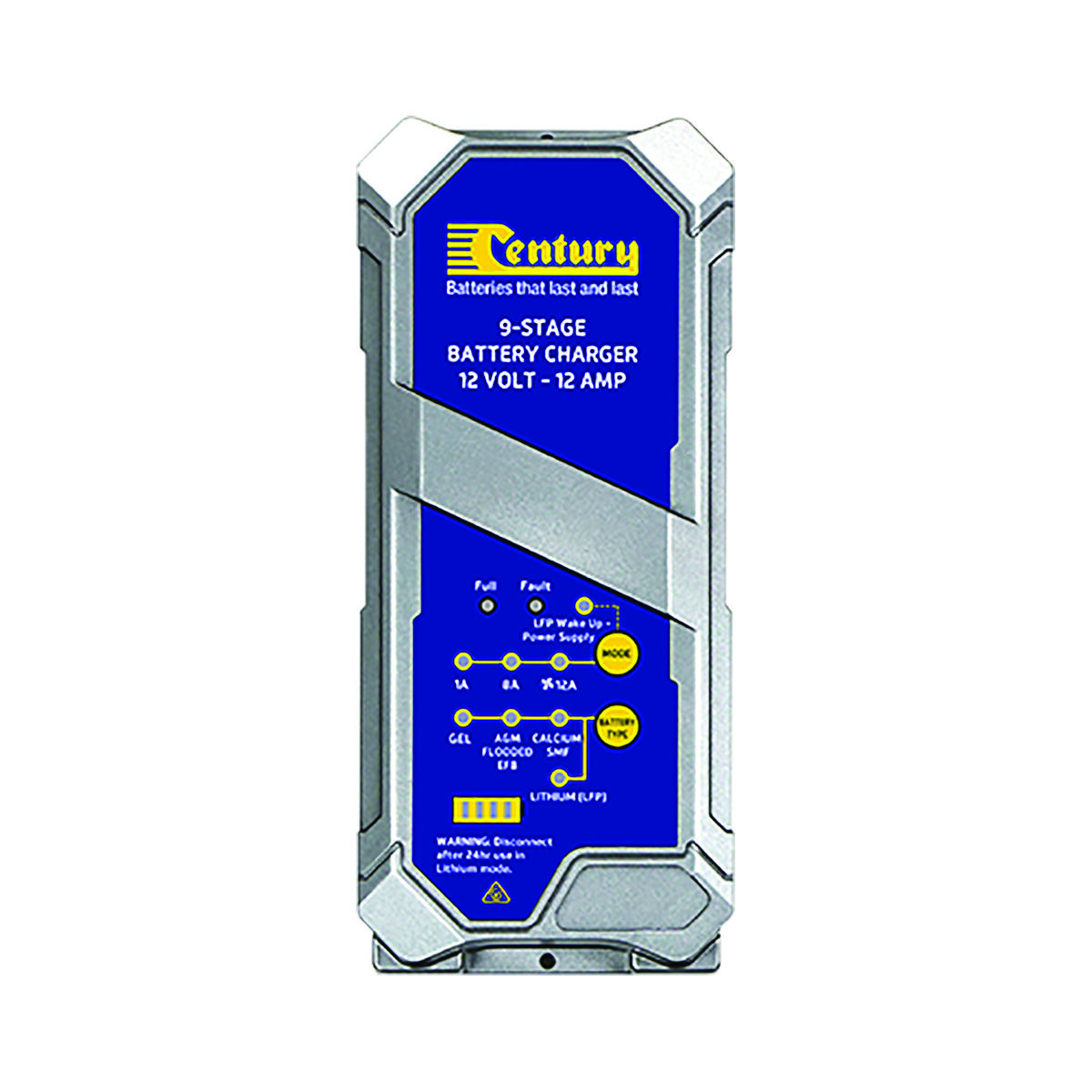 Century CC1212-Lithium 12V 12Amp 9 Stage Battery Charger, , scaau_hi-res