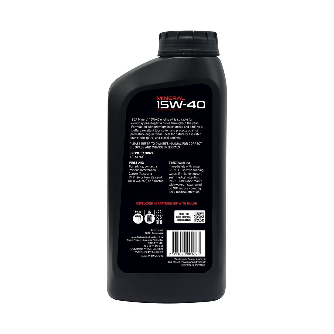 SCA Mineral Engine Oil 15W-40 1 Litre, , scaau_hi-res