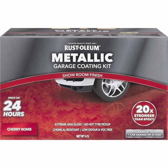 Rustoleum Metallic Cherry Bomb Floor Kit 1 Car Garage Supercheap Auto