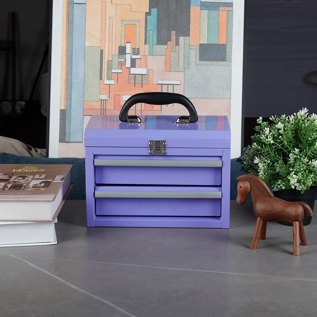 ToolPRO Lavender Mini Tool Chest With Handle, , scaau_hi-res