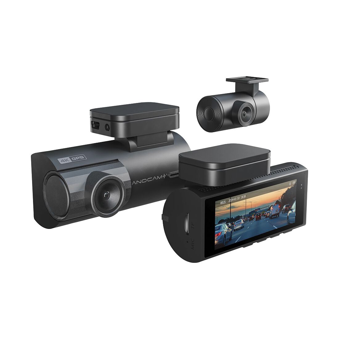 Nanocam+ 4K/1080p Dual Channel Dash Camera NCPDVR302, , scaau_hi-res