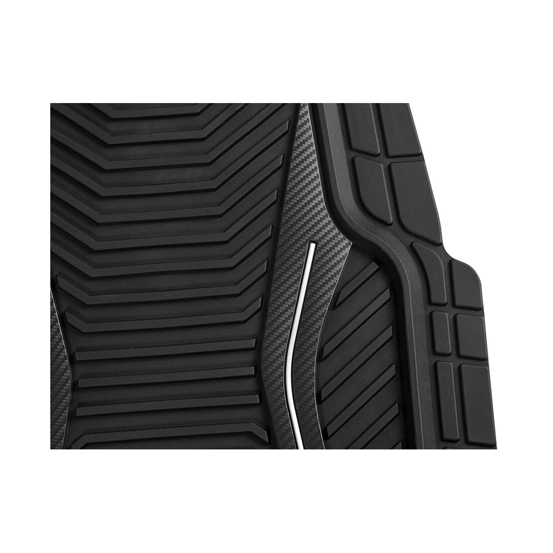 SCA Floor Mats PVC Rubber Sports Black Set of 4, , scaau_hi-res