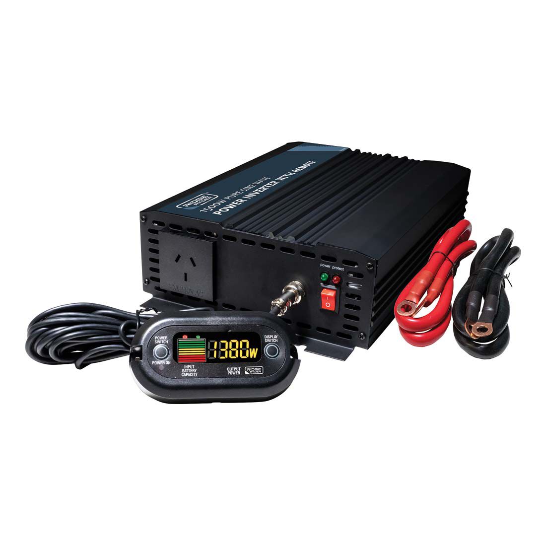 Ridge Ryder Power Inverter Pure Sine Wave With Remote 1500W Supercheap Auto