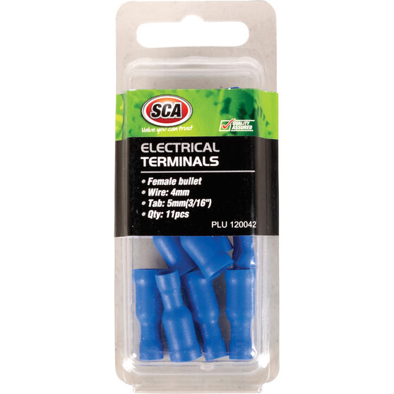 SCA Electrical Terminals - Female Bullet, 5mm Blue, 11 Pack, , scaau_hi-res