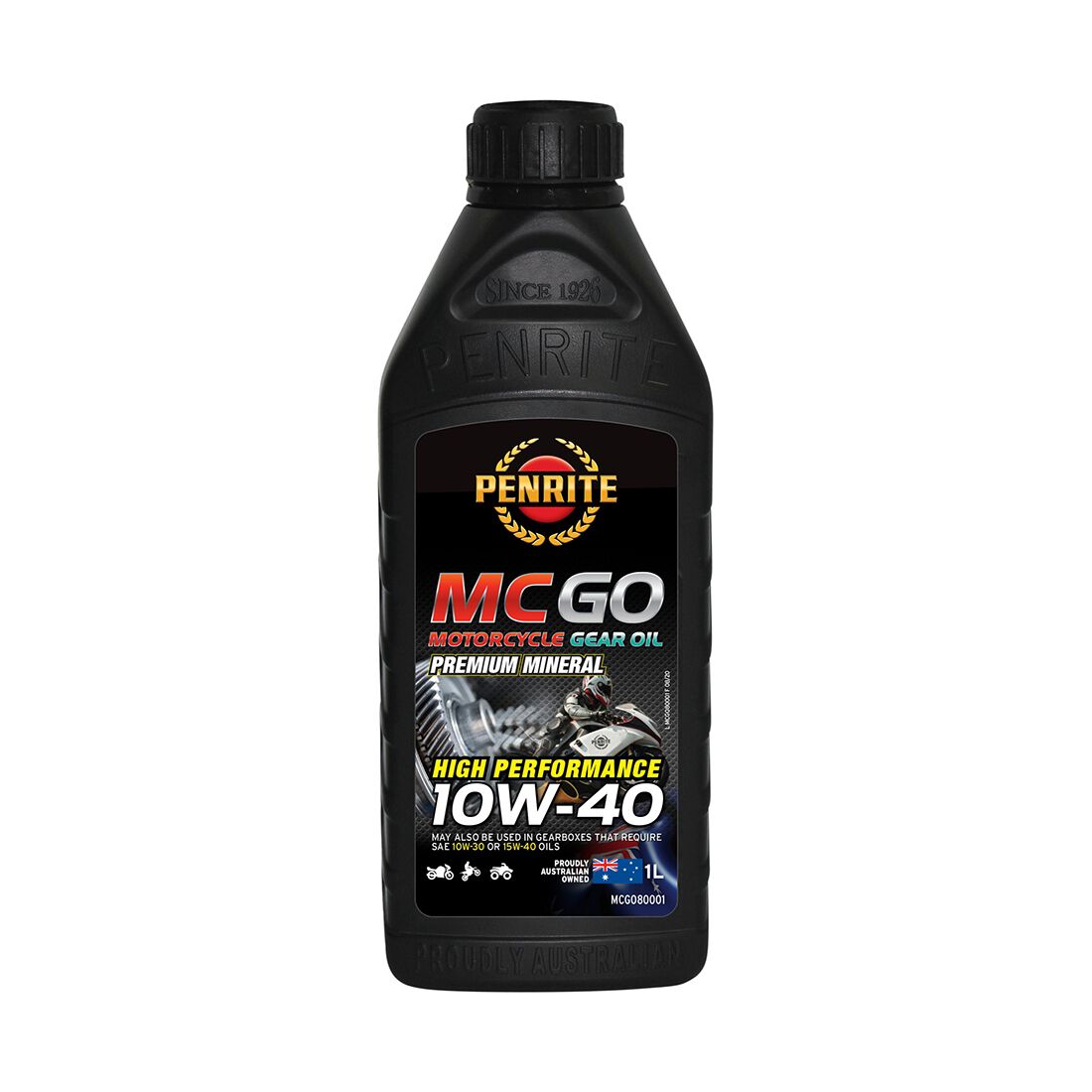 Penrite 10W-40 Motorcycle Gear Oil - 1 Litre, , scaau_hi-res