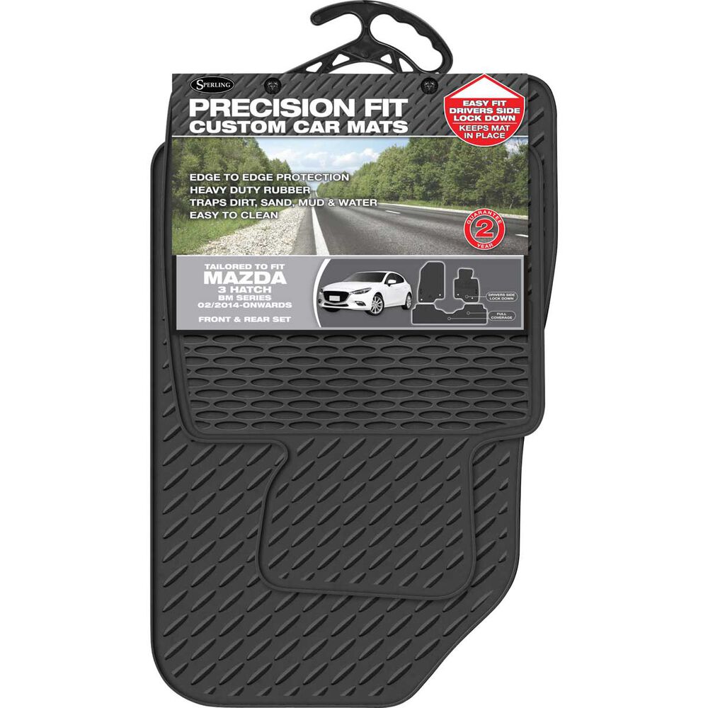 Precision Fit Custom Rubber Floor Mats Suits Mazda 3 Hatch 02/14