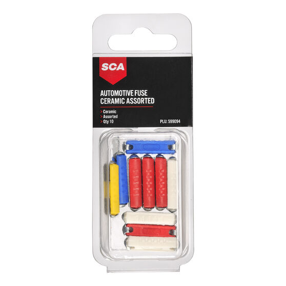 SCA Automotive Fuses Ceramic Blade Assorted, 10 Pack Supercheap Auto