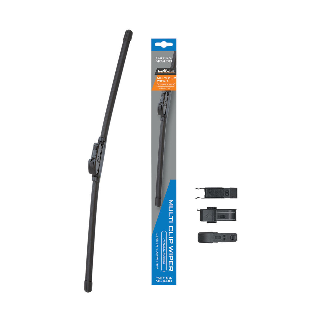 Calibre Multi-Clip Wiper Blade 400mm (16") Single - MC400, , scaau_hi-res