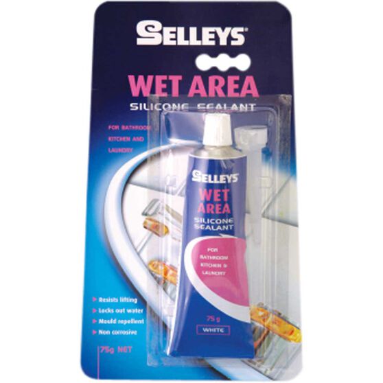 Selleys Wet Area Sealant - White, 75g, , scaau_hi-res
