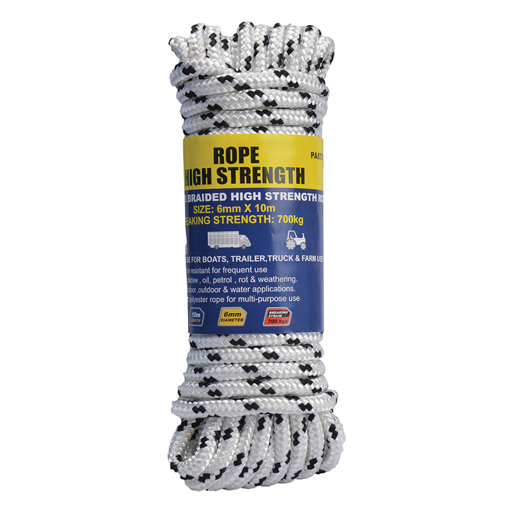 High Durability Rope Gripwell Polyester High Strength Rope 6mm x 10m | Supercheap Auto