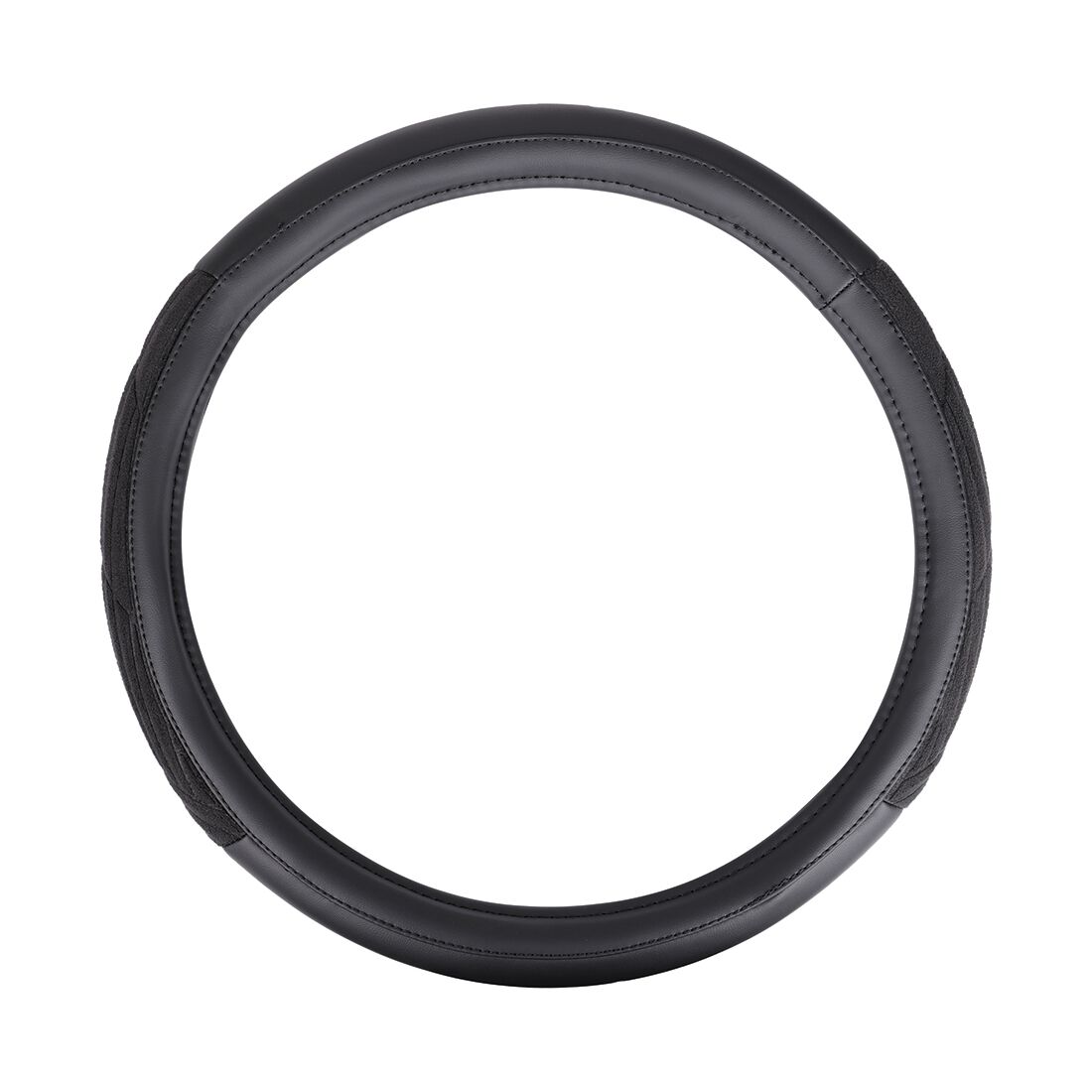 SCA Embossed Leather Look Steering Wheel Cover Black, , scaau_hi-res