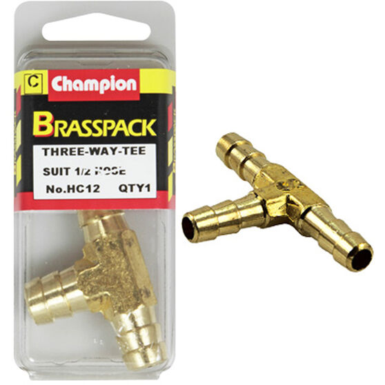 Champion T Pieces - 1 / 2inch, Brass, , scaau_hi-res