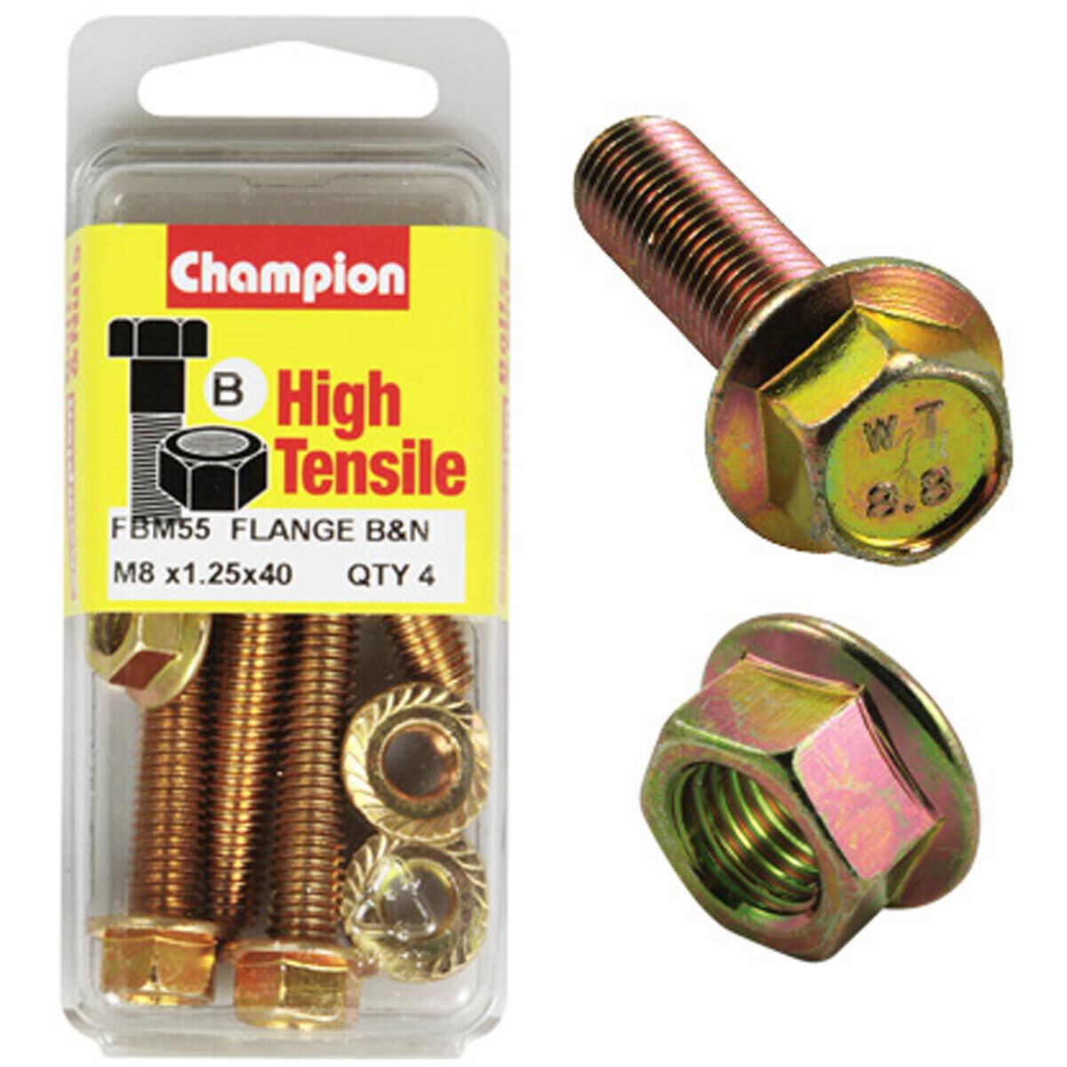 Champion Flange Bolts FBM55 M8x40, , scaau_hi-res