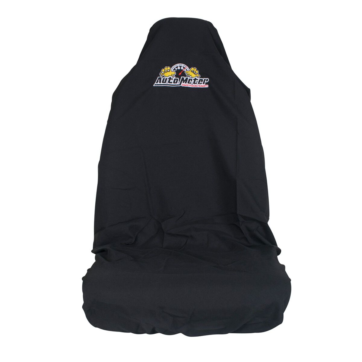 Autometer Car Seat Cover - Black Built-in Headrest Size 60 Slip On Single, , scaau_hi-res
