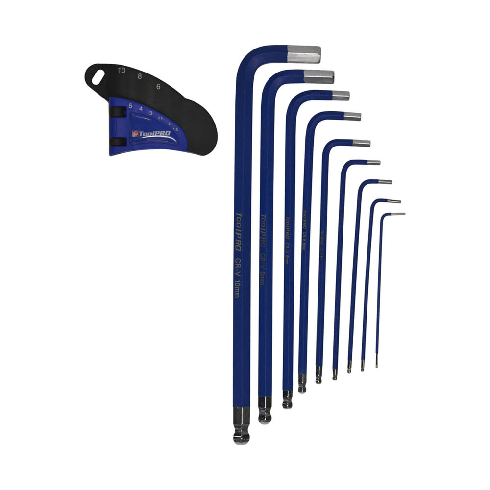 ToolPRO Long Hex Key Set Metric, 9 Pieces Supercheap Auto