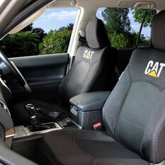 CAT Jacquard Seat Covers Black Adjustable Headrests Airbag Compatible, , scaau_hi-res