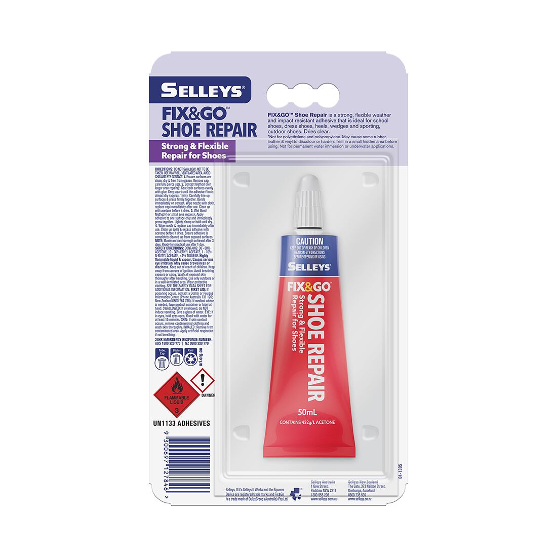 Selleys Fix&Go Shoe Repair 50mL, , scaau_hi-res