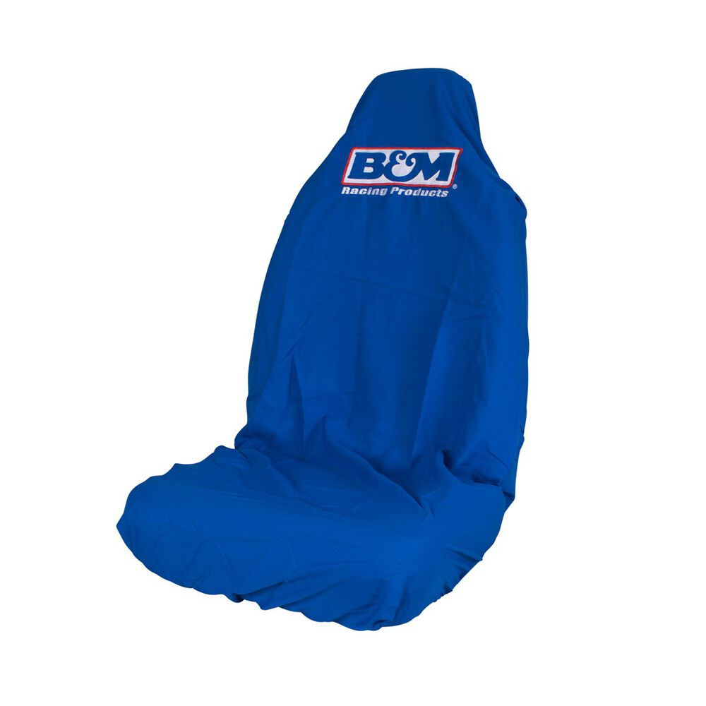 B&M Car Seat Cover Blue Builtin Headrest Size 60 Slip On Single