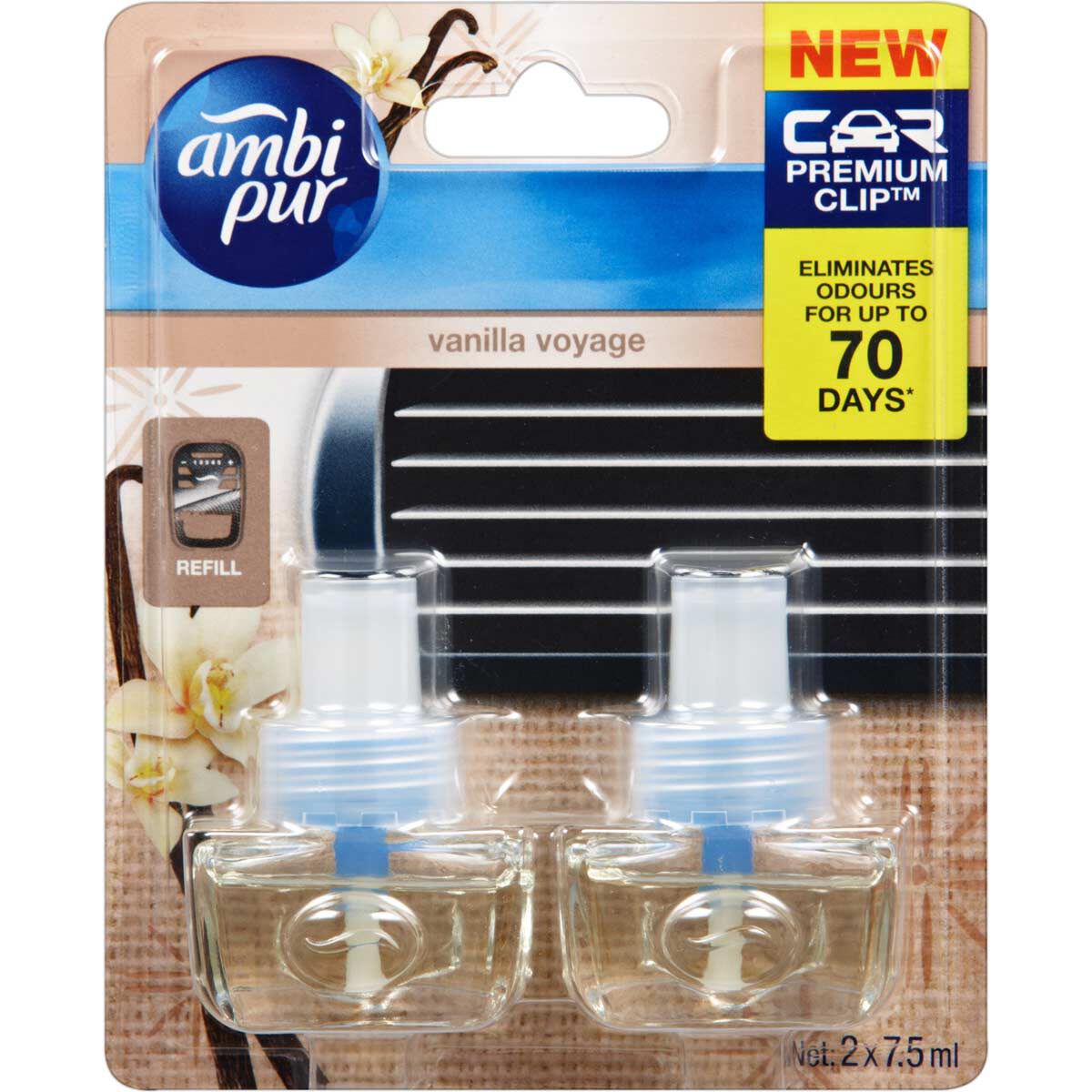 Ambi Pur Air Freshener Refill - Vanilla Voyage, 2 Pack, , scaau_hi-res