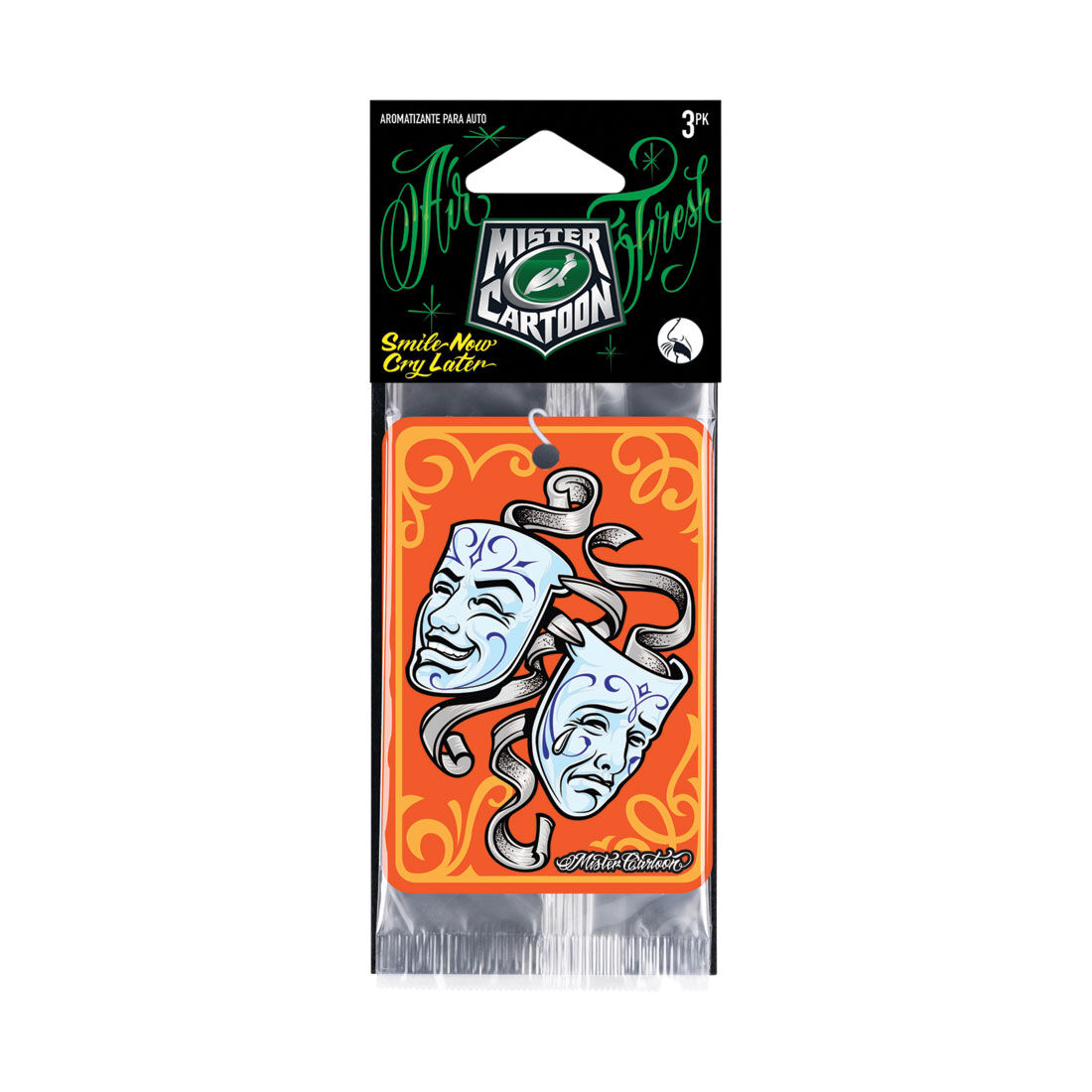 Turtle Wax x Mister Cartoon Air Freshener Smile Now 3 Pack, , scaau_hi-res