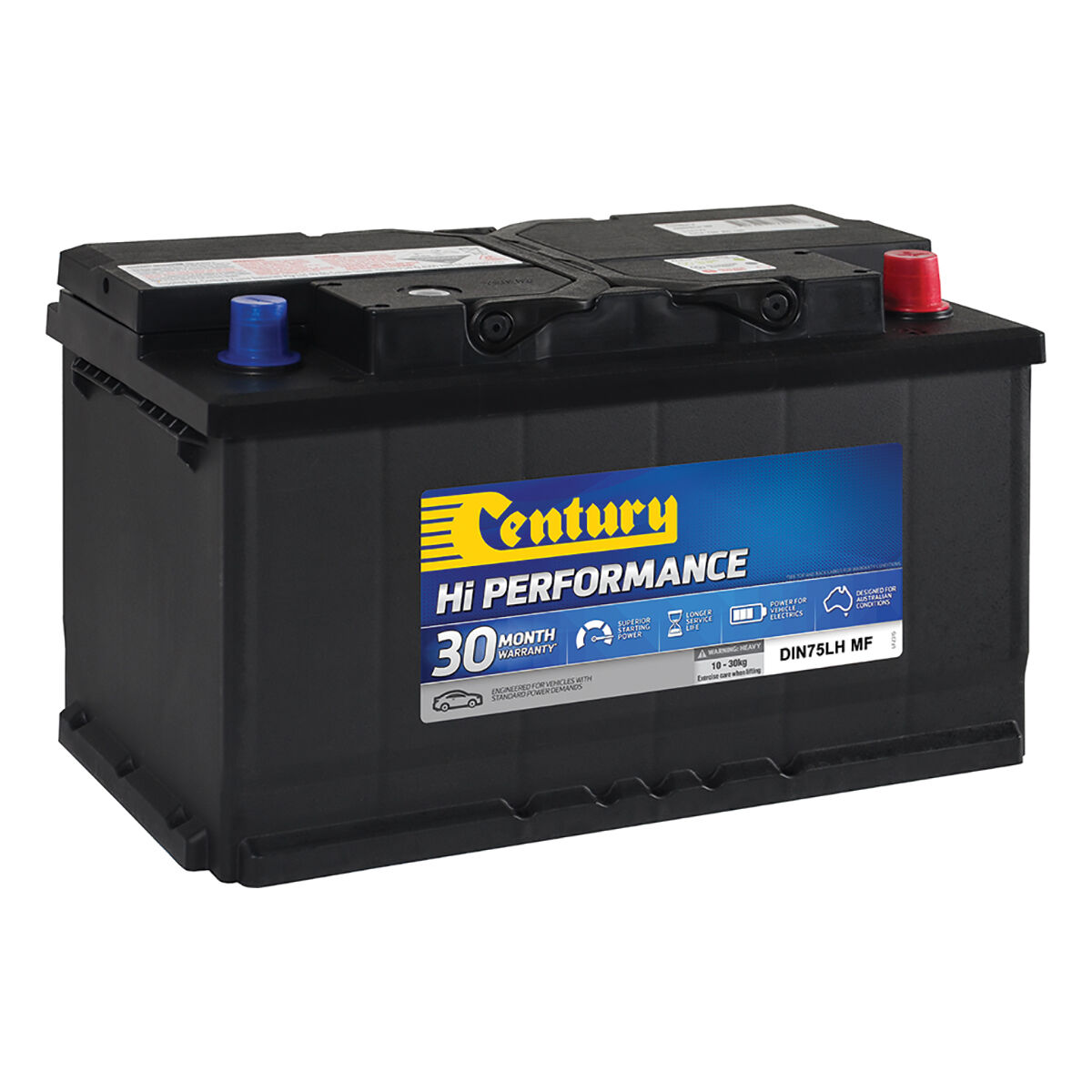 Century Hi Performance Car Battery DIN75LH MF, , scaau_hi-res