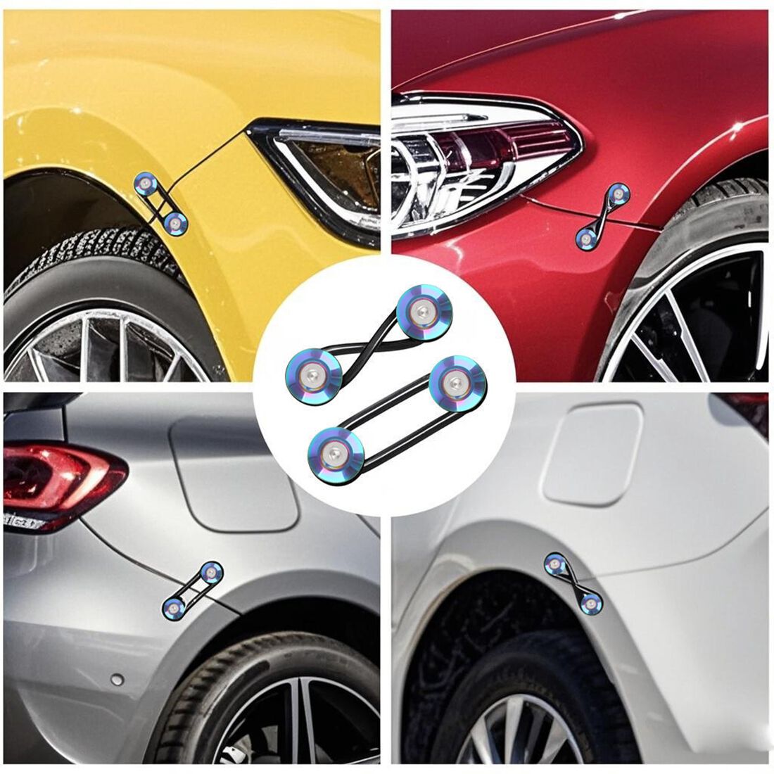 JDM Bumper Screws Pack w/ Ring - Rainbow, , scaau_hi-res