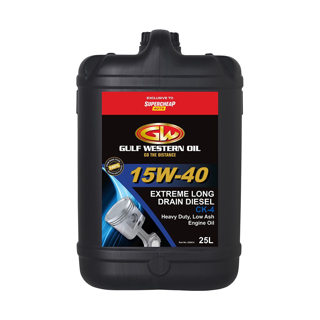 Gulf Western Extreme Diesel CK-4 Engine Oil - 15W-40 25 Litre, , scaau_hi-res