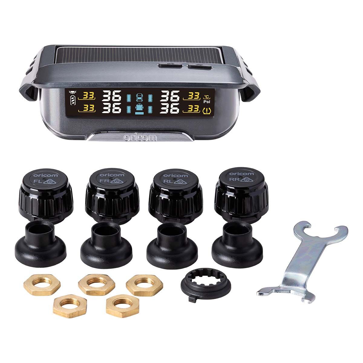 Oricom Tyre Pressure Monitoring System with 4 External Sensors, , scaau_hi-res