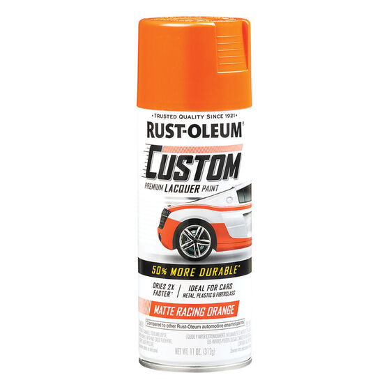 Rust-Oleum Custom Premium Lacquer Paint, Matt Orange - 312g, , scaau_hi-res