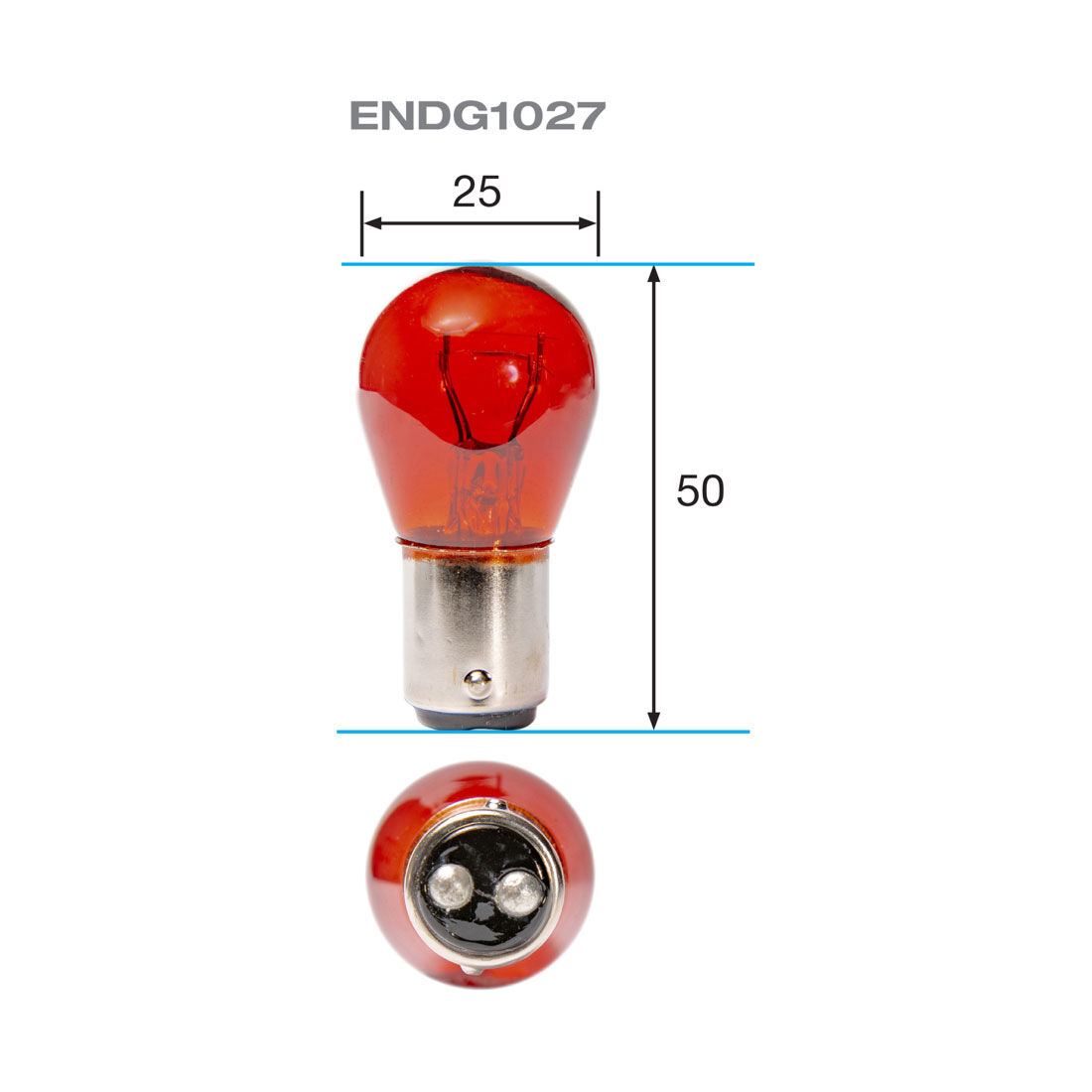 ENDURALIGHT Automotive Globes - Red Stop/ Tail 12V, 21/5W, BAY15D, , scaau_hi-res