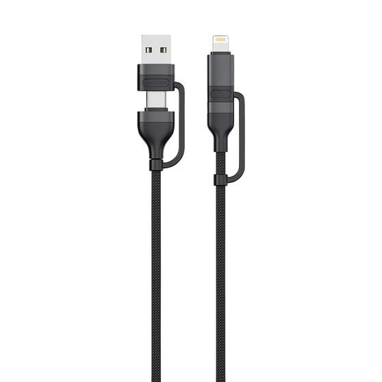 Cabin Crew USB-C/USB-A to USB-C/Lightning Magnetic Cable Black, , scaau_hi-res
