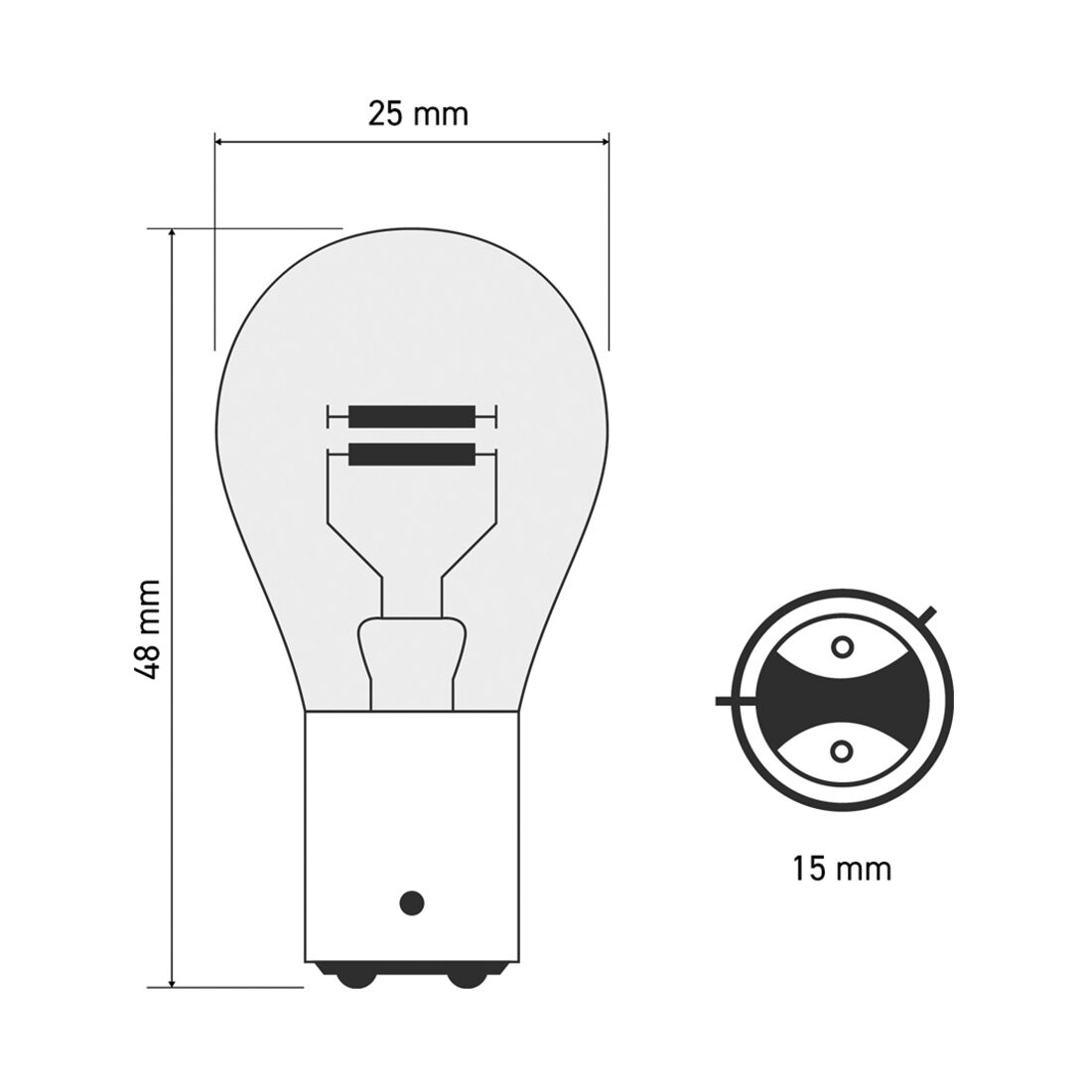 SCA Incandescent Globe - P21 12V 21/4W - 2 Pack, , scaau_hi-res