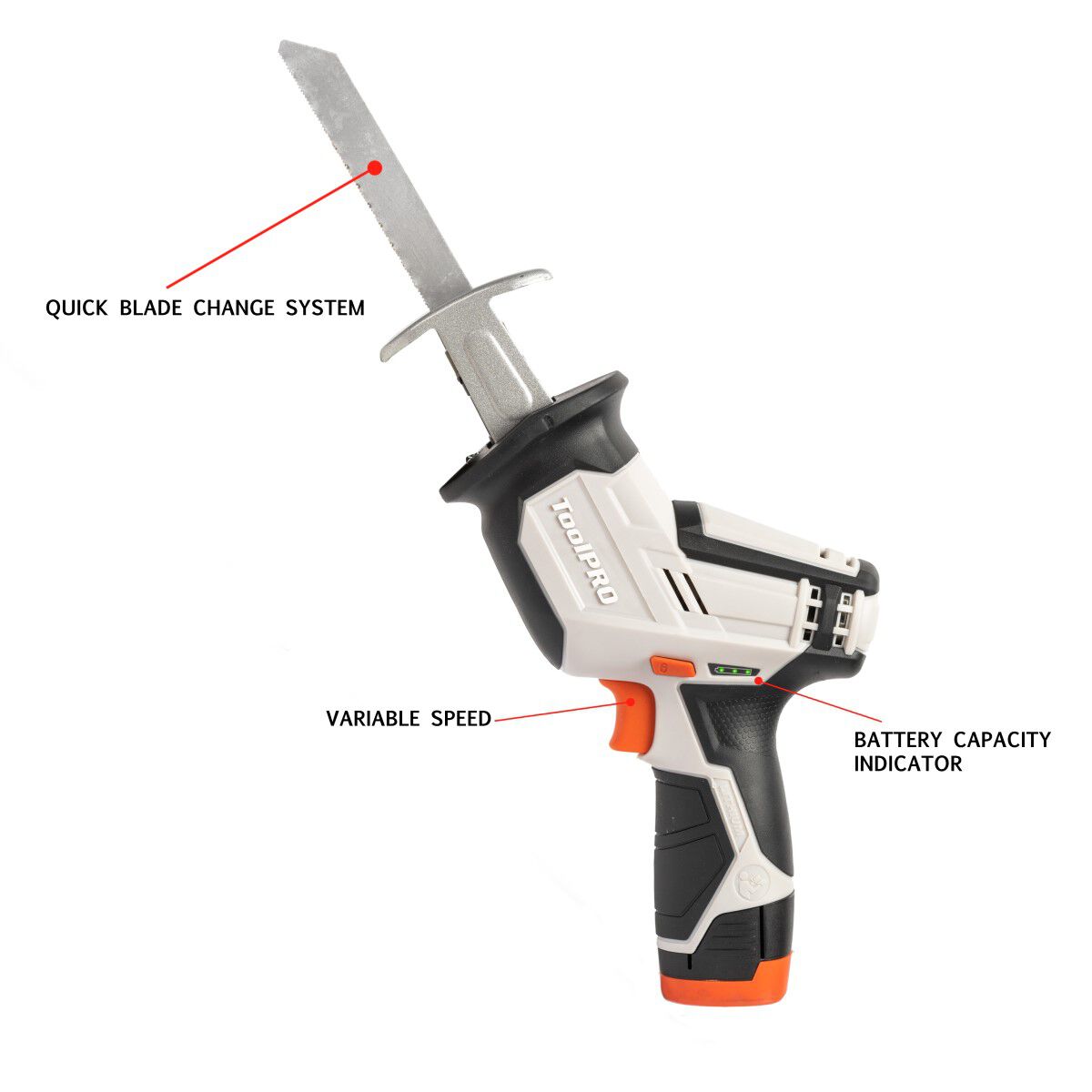 ToolPRO 12V Reciprocating Saw & Grinder Kit, , scaau_hi-res