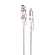 Cabin Crew USB-C/USB-A to USB-C/Lightning Magnetic Cable Pink, , scaau_hi-res