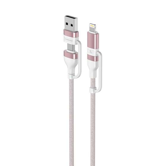 Cabin Crew USB-C/USB-A to USB-C/Lightning Magnetic Cable Pink, , scaau_hi-res